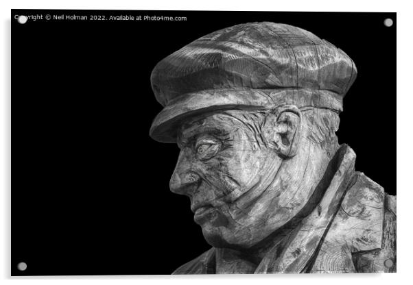 Miner Sculpture Acrylic by Neil Holman