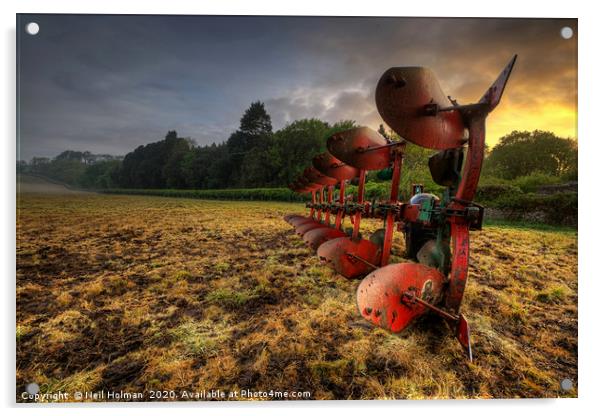 Agricultural Sunrise Acrylic by Neil Holman