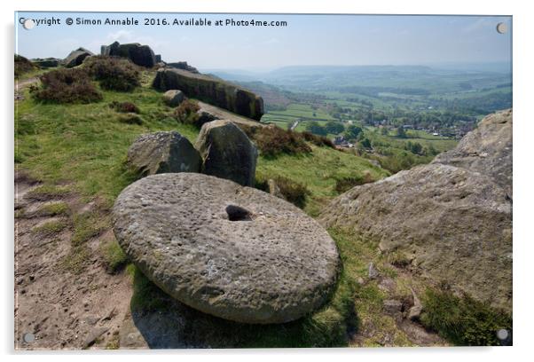 Derbyshire Millstone Acrylic by Simon Annable