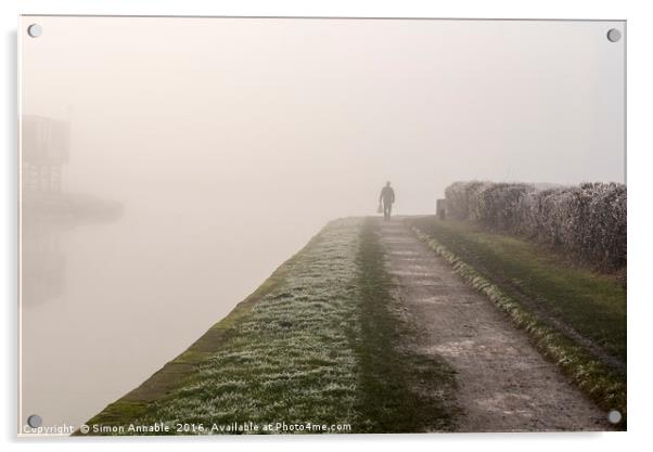 Man In The Mist Acrylic by Simon Annable