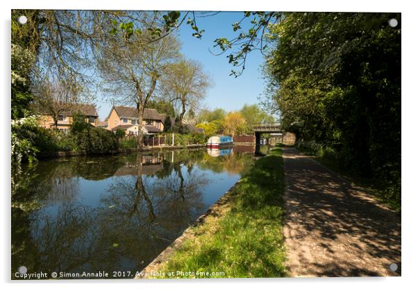 Summer Canal Acrylic by Simon Annable