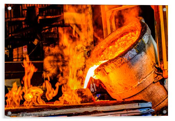 Pouring fire Acrylic by Hush Naidoo