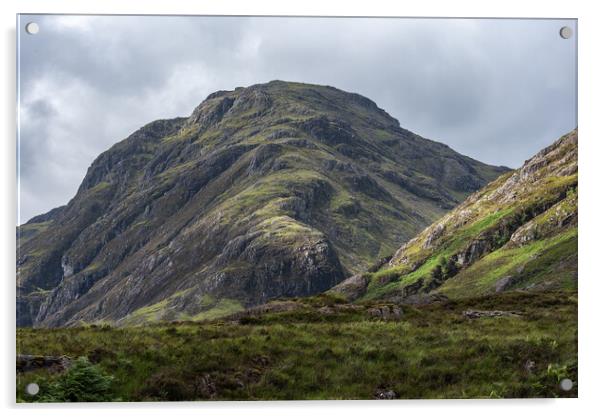 Mountains of Glencoe Scotland Acrylic by Caroline James