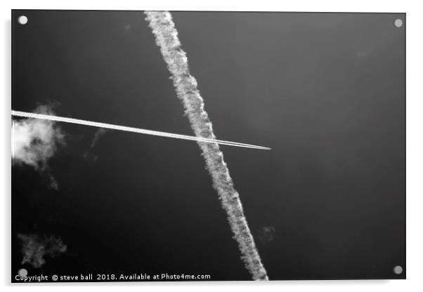 Vapour trails  Acrylic by steve ball