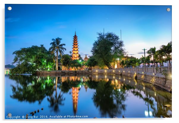 Tran Quoc Pagoda Acrylic by Dong Bui