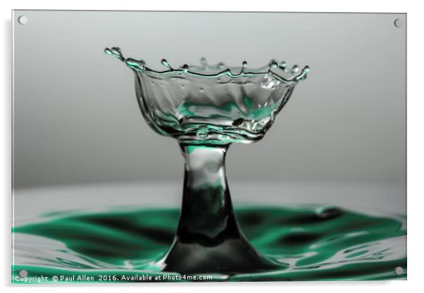 water drop like a cut glass bowl Acrylic by Paul Allen