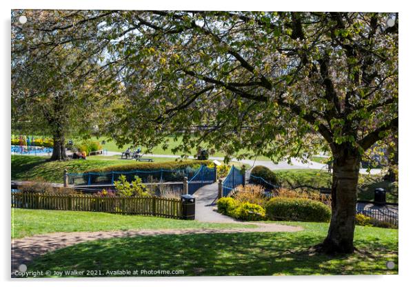 Abbey park, Evesham, Worcestershire, Uk Acrylic by Joy Walker