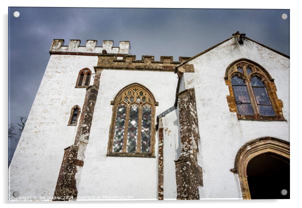 A view of All Saints Church Selworthy, Devon, England, UK Acrylic by Joy Walker