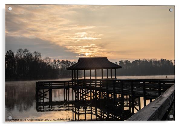 Sunrise Lake Cunningham Acrylic by Jo Anne Keasler