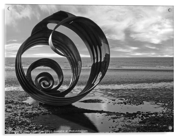 Mary's shell sculpture Cleveleys Acrylic by Philip Openshaw