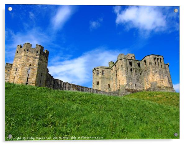  walkworth castle in northumbria  Acrylic by Philip Openshaw