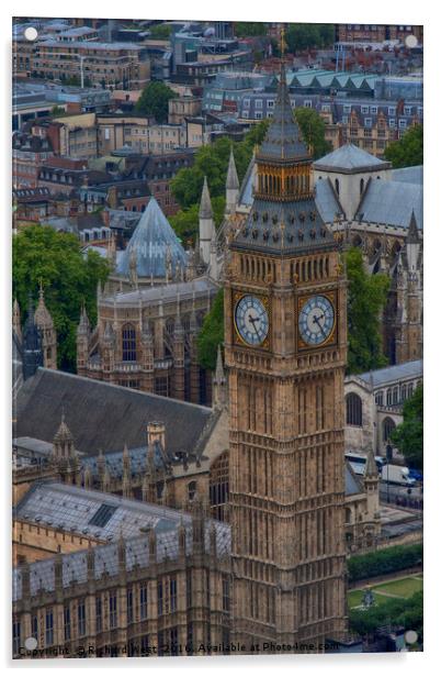 Big Ben from the London Eye Acrylic by Richard West