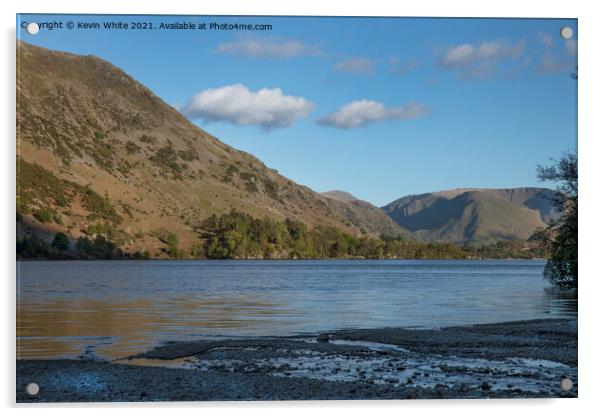 Serene Ullswater on an early summers evening Acrylic by Kevin White