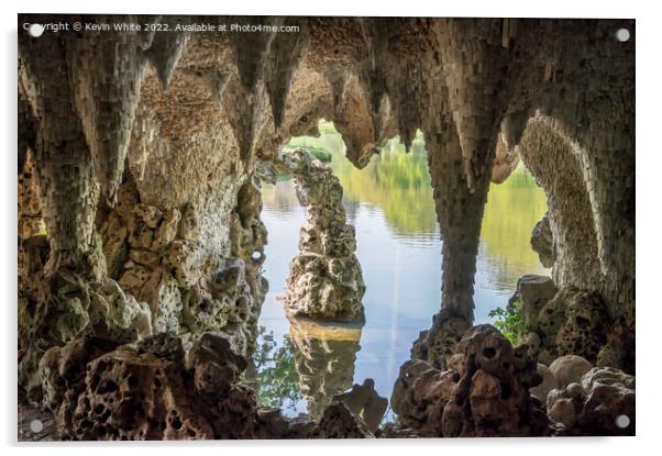 The Grotto at Painshill Acrylic by Kevin White