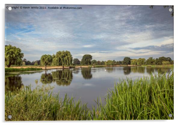 Artistic skies over Surrey Acrylic by Kevin White