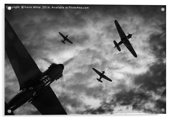 WW2 MK1 Hawker Hurricane Acrylic by Kevin White
