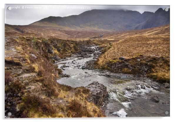 Scottish mountain walk Acrylic by Kevin White
