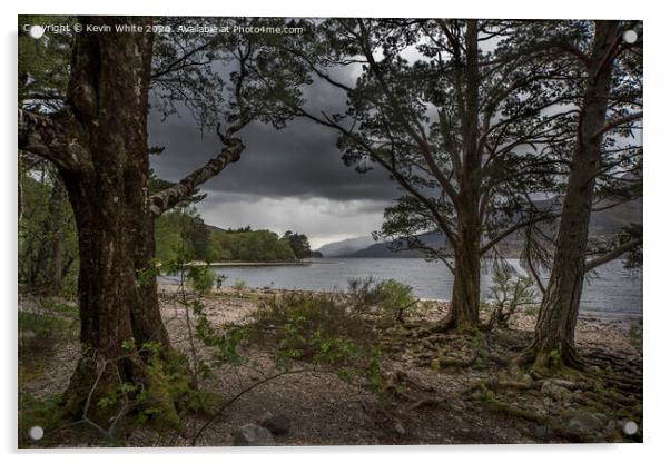 Gloomy Loch Maree Acrylic by Kevin White