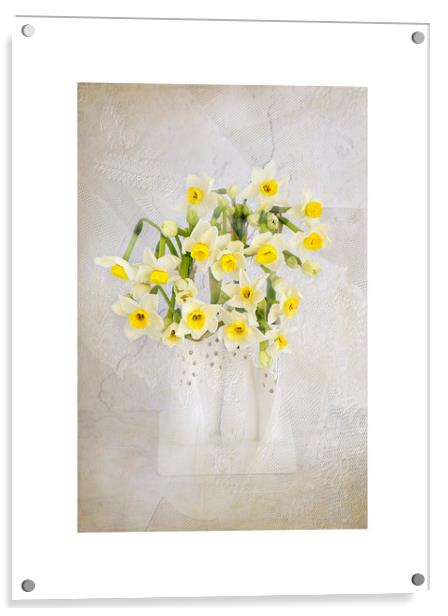 Spring Daffs Acrylic by Jacky Parker