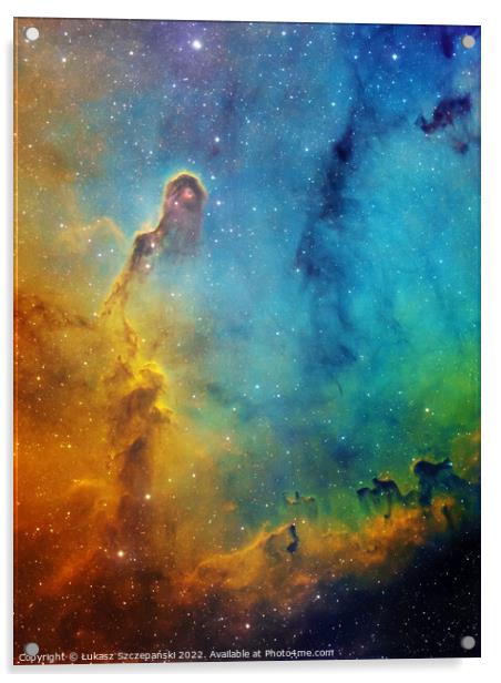 Elephant's Trunk, IC 1318 nebula in Cepheus Acrylic by Łukasz Szczepański