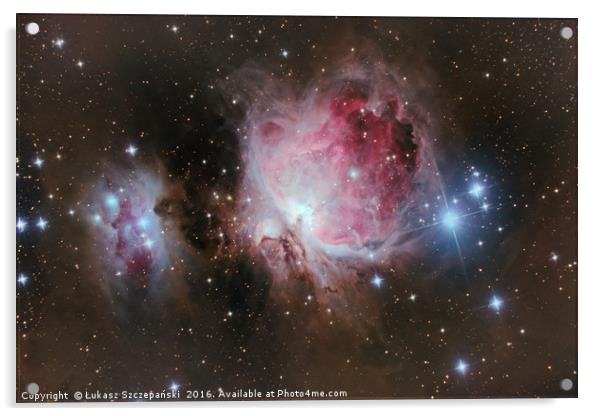 Deep space: Orion Nebula (Messier M42) Acrylic by Łukasz Szczepański
