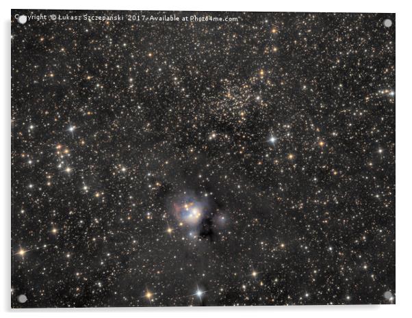 Deep space - reflection nebula IC 5134 among stars Acrylic by Łukasz Szczepański
