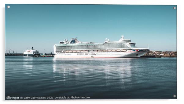MS Azura Cruise Ship  Acrylic by Gary Clarricoates