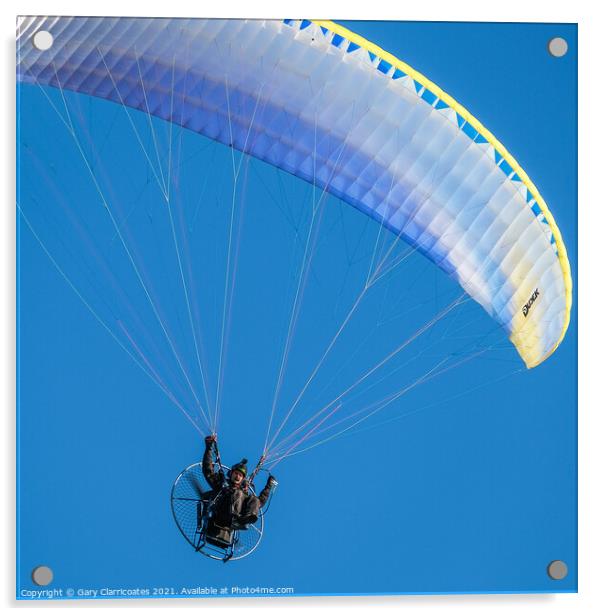 Powered Paraglider Acrylic by Gary Clarricoates