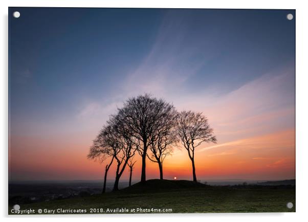 Seven Sisters sunset Acrylic by Gary Clarricoates