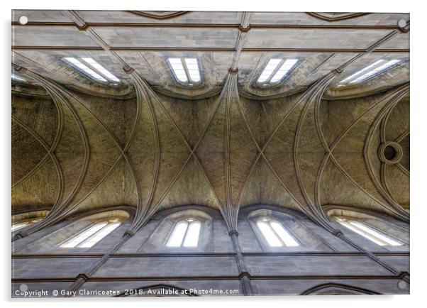 Church Ceiling Acrylic by Gary Clarricoates