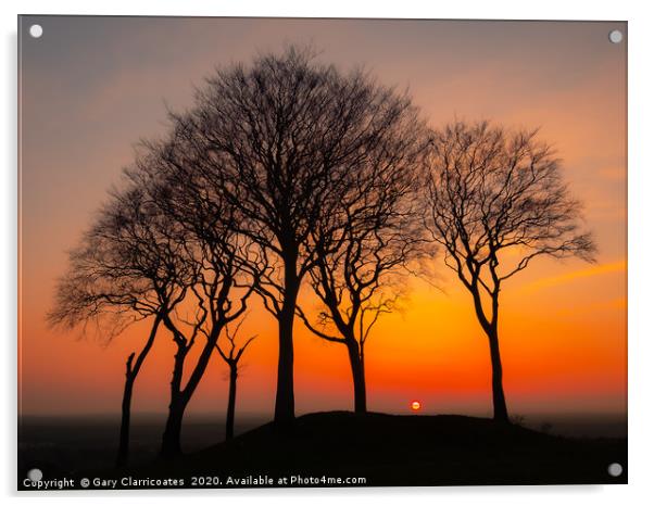 Seven Sisters Silhouette Acrylic by Gary Clarricoates