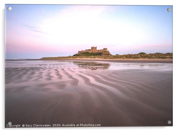 Low Tide at Bamburgh Acrylic by Gary Clarricoates