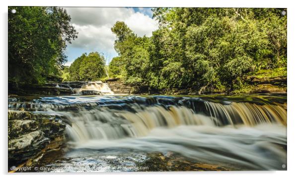 A Yorkshire Waterfall Acrylic by Gary Clarricoates