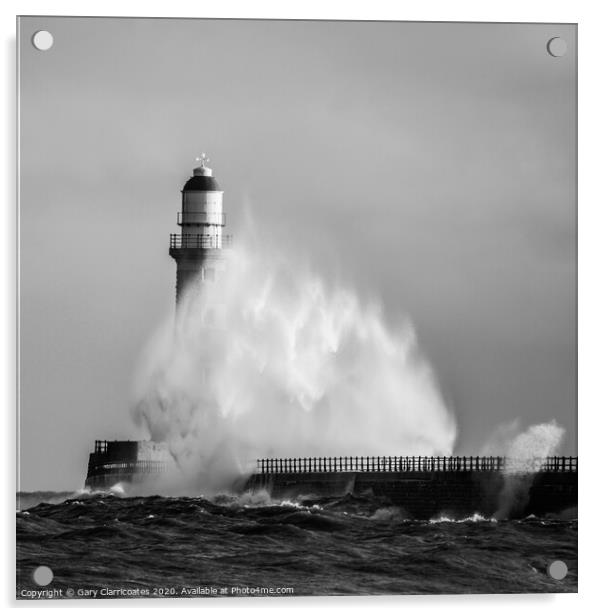 A Curtain Hides the  Lighthouse Acrylic by Gary Clarricoates