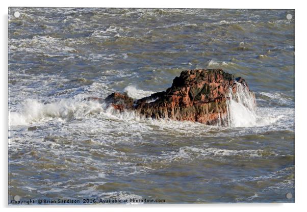 A stormy North Sea Acrylic by Brian Sandison