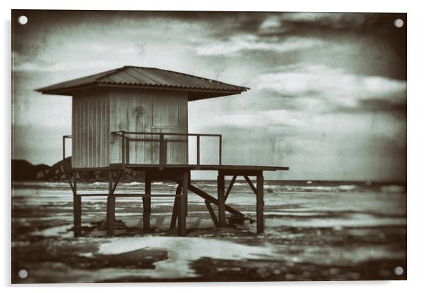 Lifeguard - Wet Plate Vintage Collection Acrylic by Hemerson Coelho