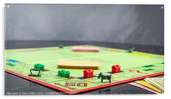 Passing Go on a Monopoly Board Acrylic by Dave Collins