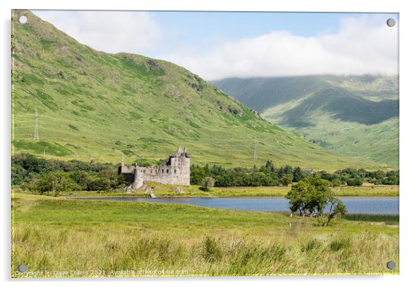 Kilchurn Castle on the edge of Loch Awe, Argyll And Bute, Scotland Acrylic by Dave Collins