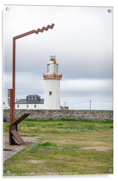 Loophead Peninsular Wild Atlantic Way Sign with the Loophead Lighthouse Acrylic by Dave Collins