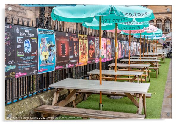 Posters advertising events at the Edinburgh Fringe Festival, Edinburgh, United Kingdom Acrylic by Dave Collins