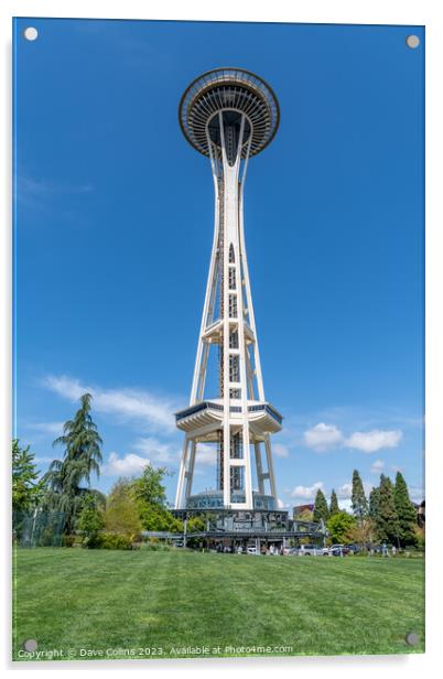 The Space Needle from Seattle Center, Seattle, Washington Acrylic by Dave Collins