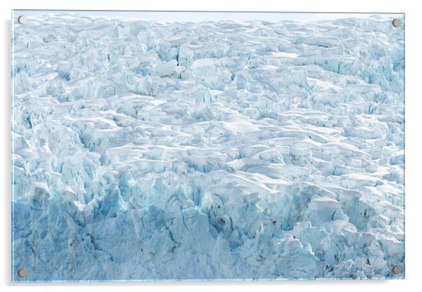 Outdoor The ice at the front of a glacier, Alaska, USA. Acrylic by Dave Collins