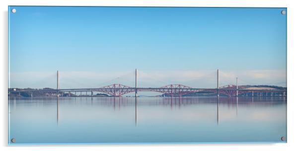 Bridges over Firth of Forth Acrylic by Dave Collins
