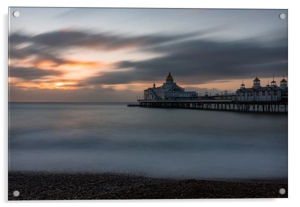 Eastbourne pier at Sunrise Acrylic by Dave Collins
