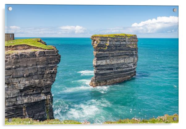 Sea Stack, Downpatrick Head, Co Mayo, Ireland Acrylic by Dave Collins