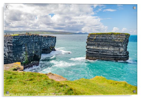 Sea Stack, Downpatrick Head, Co Mayo, Ireland Acrylic by Dave Collins