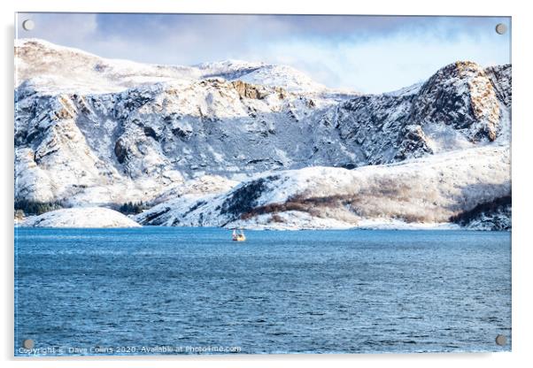 Winter Fishing, Norway Acrylic by Dave Collins