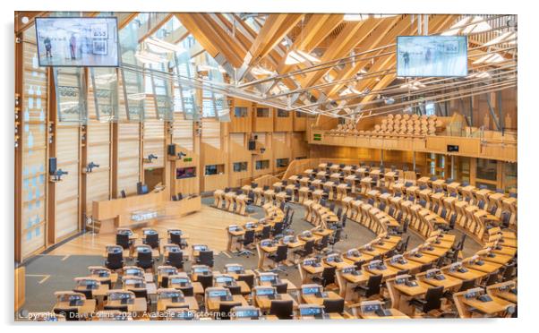Scottish Parliament Debating Chamber Acrylic by Dave Collins