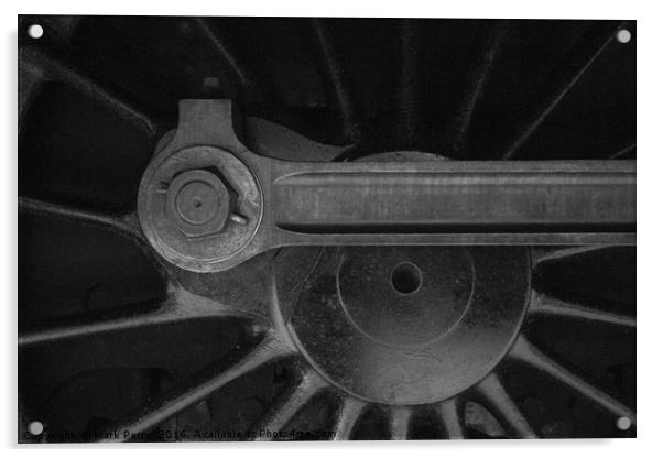 Train Wheel 2 Acrylic by Mark Perry
