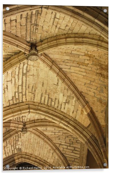 Ceiling of Cloisters, Toledo Cathedral Acrylic by Richard Harris